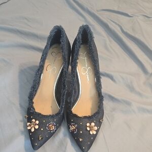 Jessica Simpson Black Embellished Heels